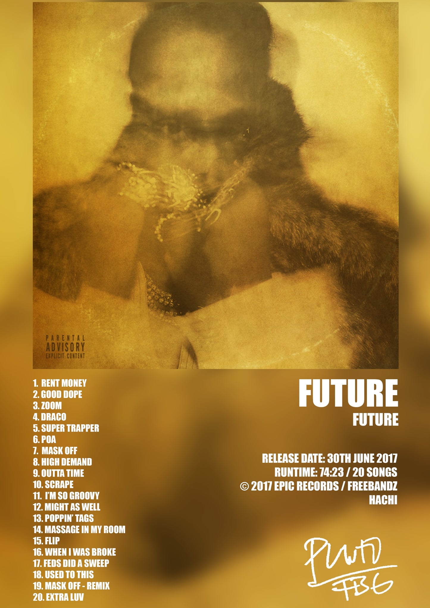 ALBUM - FUTURE - FUTURE - A4 (FRAMED)