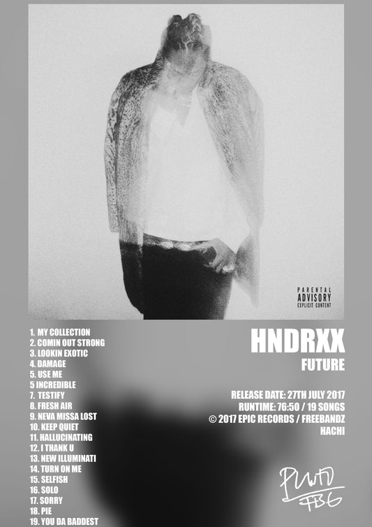ALBUM - FUTURE - HNDRXX - A4 (FRAMED)